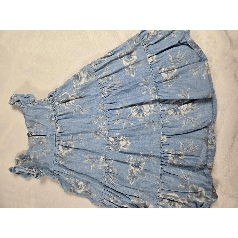 Old Navy‎ Toddler Girl 2T Tiered Dress Bundle Blue Floral & Pink Swiss Dot 2pk